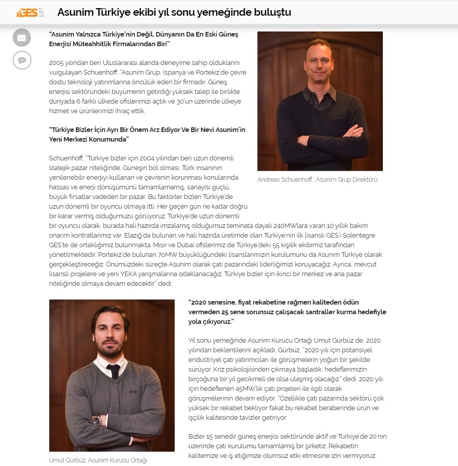 GES Güneş Enerjisi Sistemleri Dergisi